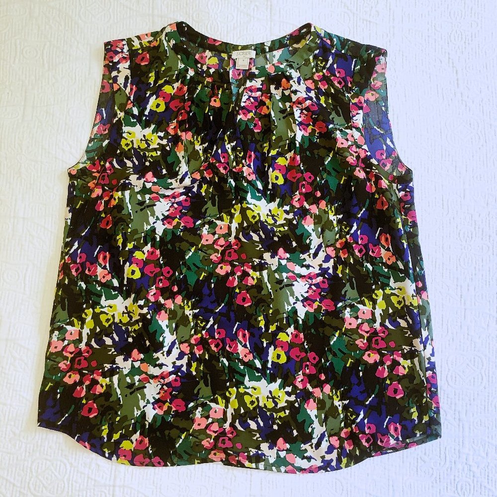 J. Crew Sleeveless Blouse - Colorful!